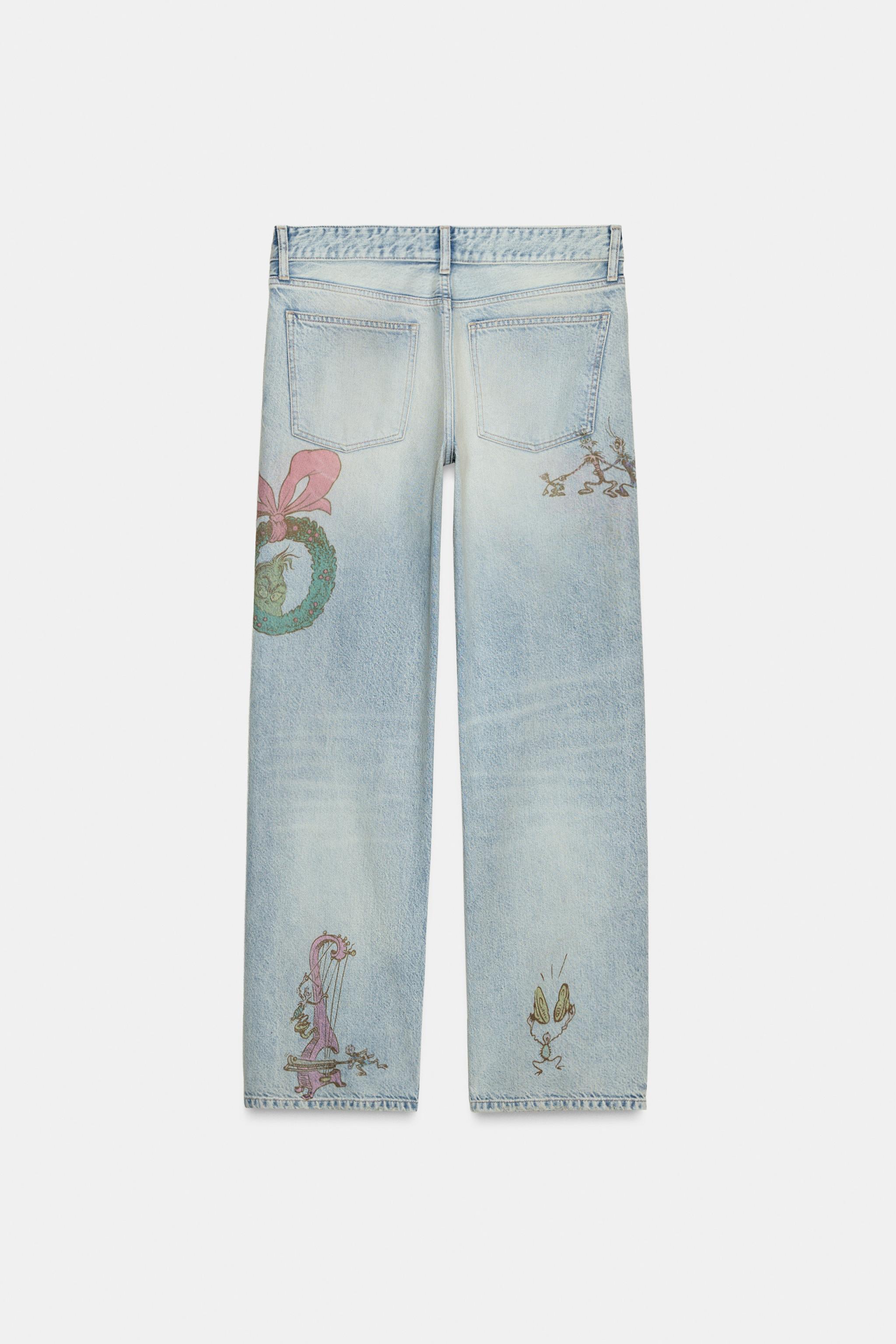 TRF GRINCH™ PRINT LOW-RISE JEANS